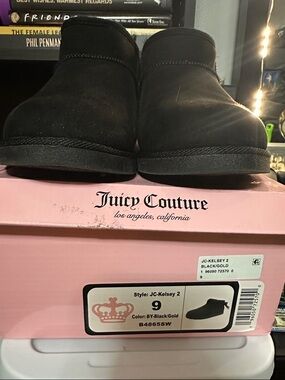 Juicy Couture Black Slip-On Booties